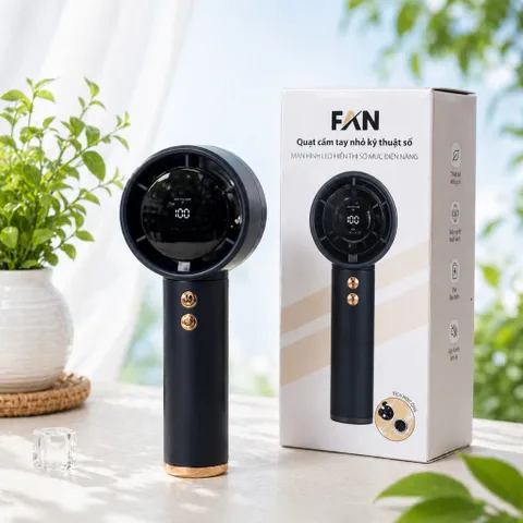 [Hàng Cao Cấp] Quạt Cầm Tay Mini N68 100 Cấp Độ Gió Dung Lượng Pin 5000mAh Màn Hình Led Hiển Thị