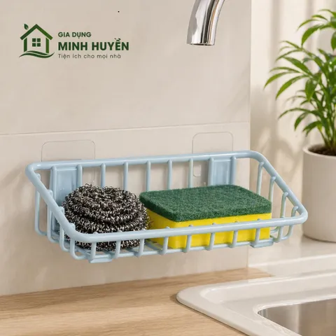 Khay Nhựa Caro Lưới Dán Tường Đa Năng Đựng Đồ Nhà Bếp 5700 - Nhựa Việt Nhật Nhà Tắm Dán Tường, Kệ Xà Bông Rửa Bát