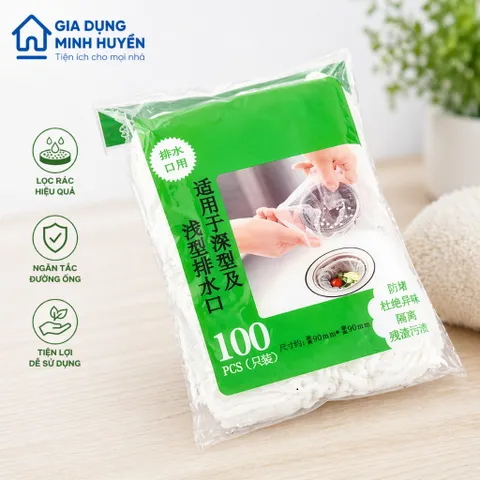[Combo 5 - 10] Bịch túi lọc rác bồn rửa bát chén - Túi lưới vải lọc rác tự phân hủy có chun