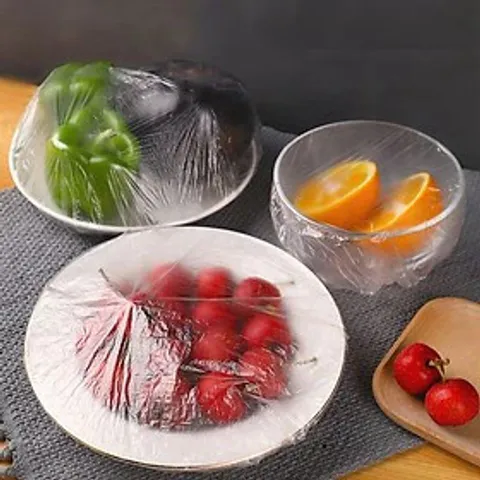 Set 500 túi màng bọc thực phẩm PE hình gấu có chun co giãn siêu dai bọc đồ ăn, tái sử dụng dùng nhiều lần tiện lợi