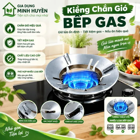 Kiềng Chắn Gió Bếp Gas - Combo 2 Chiếc Kiềng Chắn Gió Bếp Gas Giúp Tiết Kiệm Gas Cho Gia Đình
