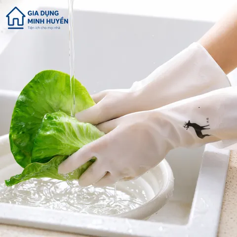 Găng Tay Rửa Chén Cao Su Con Hươu Chống Thấm Nước | Găng Tay Gia Dụng Dẻo Dai, Bền Đẹp, Bảo Vệ Da Tay Khi Lau Dọn