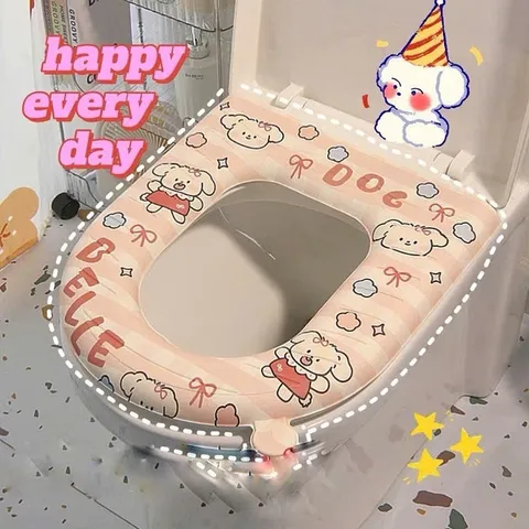 Miếng Lót Bồn Cầu Toilet Chất Liệu Eva Chống Thấm Nước Êm Nhẹ Mềm Mại Dễ Dàng Vệ Sinh- Họa Tiết Cute