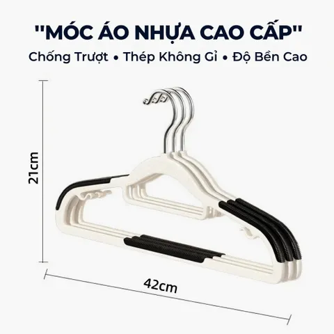 [COMBO 10] Móc Nhựa Treo Quần Áo Chống Trượt Đầu Móc Xoay 360 Đa Năng, Móc Phơi Đồ Nhựa Dẻo Bền Bỉ