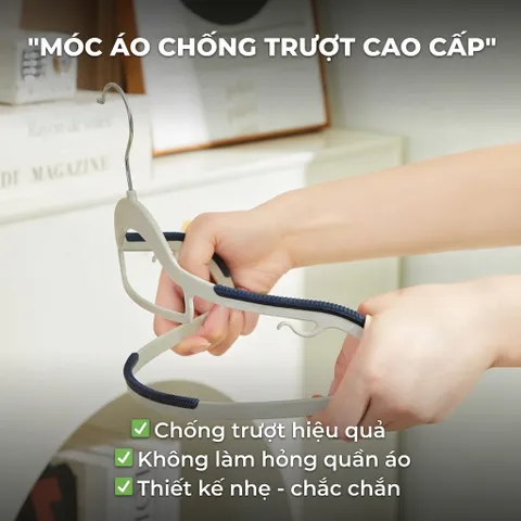 [COMBO 10] Móc Nhựa Treo Quần Áo Chống Trượt Đầu Móc Xoay 360 Đa Năng, Móc Phơi Đồ Nhựa Dẻo Bền Bỉ