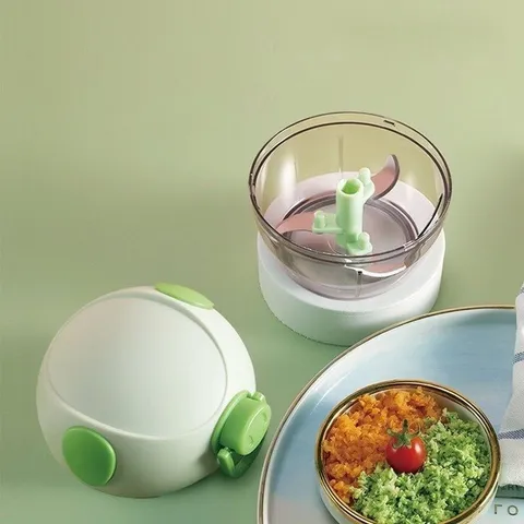 Máy Xay Tỏi Ớt Mini Đa Năng 3 Lưỡi Dao Kéo Tay - Xay Rau Củ Quả Nhanh Chóng Tiện Lợi Sạch Sẽ