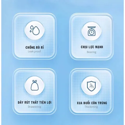 [Hot] Combo 3 Cuộn Túi Đựng Rác Hương Ngải Cứu Có Dây Rút - Xua Đuổi Côn Trùng - Khử Mùi - Tự Phân Hủy