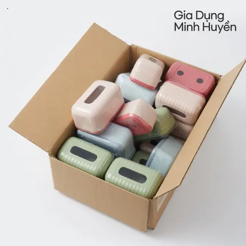 Hộp đựng giấy ăn nhựa Việt Nhật Hokori hộp để khăn giấy để bàn, gia đình, quán ăn sang trọng