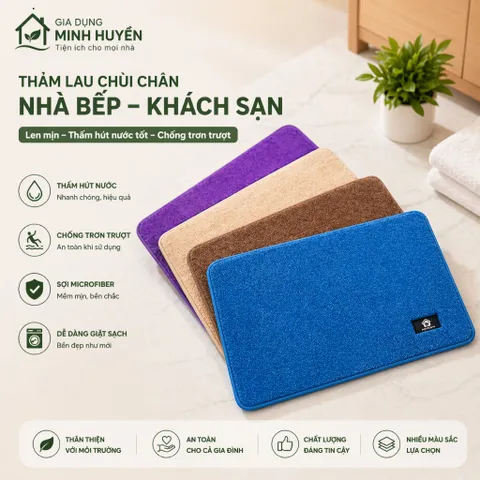 [Combo 3 5] Thảm Lau Chân 40x60cm Thảm Trải Sàn Korea Phòng Bếp Phòng Khách Hiện Đại Thấm Hút Nước