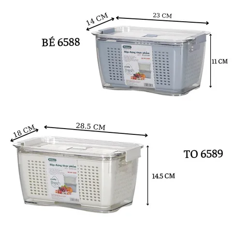 [Combo] 2 Hộp Đựng Thực Phẩm 2 Lớp Hokori Việt Nhật, Đựng Đồ Tủ Lạnh Tiện Lợi Gọn Gàng Sạch Sẽ