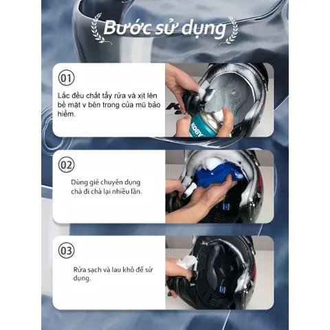 [Combo 3] Xịt Vệ Sinh Mũ Nón Bảo Hiểm LA Chai Xịt Vệ Sinh Bọt Tuyết Khử Trùng Diệt Khuẩn Làm Sạch Mũ