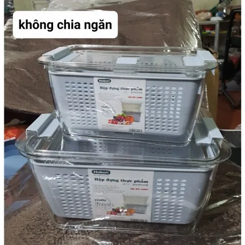 [Combo] 2 Hộp Đựng Thực Phẩm 2 Lớp Hokori Việt Nhật, Đựng Đồ Tủ Lạnh Tiện Lợi Gọn Gàng Sạch Sẽ