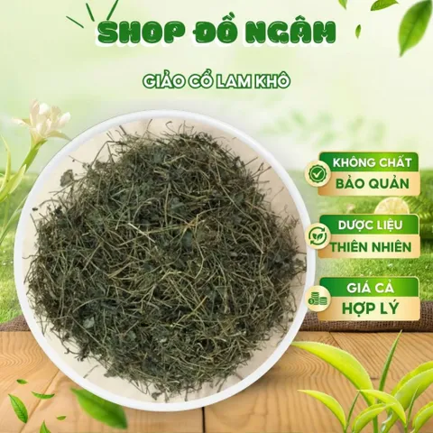 Giảo Cổ Lam Khô, Thảo Dược Tự Nhiên, Hỗ Trợ Huyết Áp, Giảm Mỡ Máu, Nguyên Chất 100%