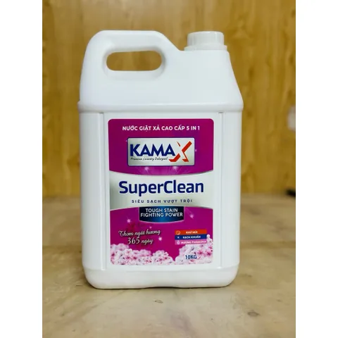 Nước giặt xả 10KG Kamax Super Clean 5in1 – Sạch sâu – Thơm lâu – Tiết kiệm cho cả gia đình