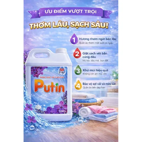 Nước Giặt Putin Hương ngàn Hoa Bung toả hương thơm đậm đặc gấp 2 lần