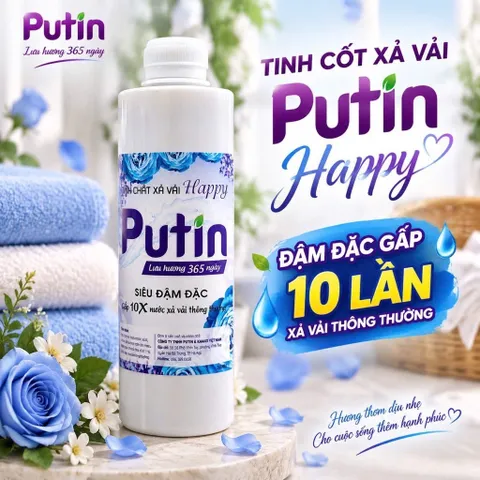 Tinh Cốt Xả Vải Putin Rosie 500ml Hạt Lưu Hương Đậm Đặc Gấp 10 Lần Làm Mềm Vải Thơm Lâu Sau Phơi Sấy 824204