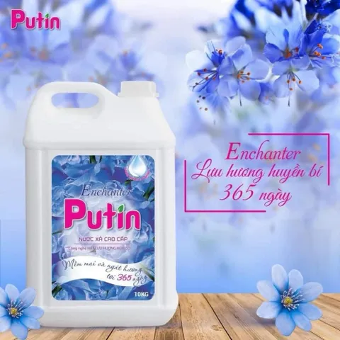 Combo (Tổng 20kg) 2 can 10kg Putin: Nước Giặt & Nước Xả Vải - Lưu Hương Sau Phơi Sấy, Tiết Kiệm Cho Tiệm Giặt