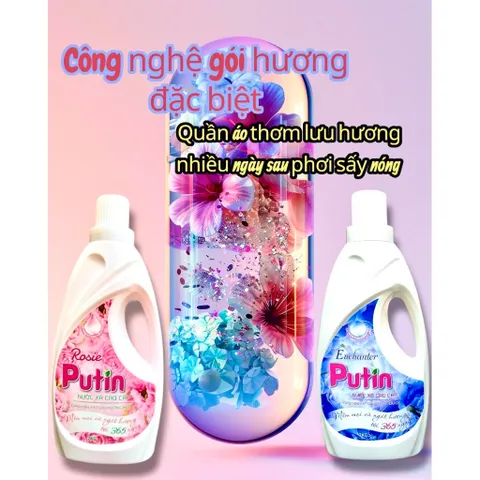 Combo 2 chai 2kg xả vải Putin công nghệ hạt lưu hương đậm đặc