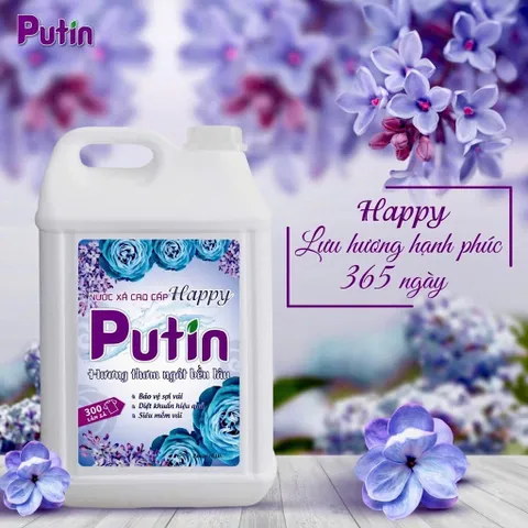 Nước xả vải Putin Happy 10KG Lưu Hương Lâu Sau Phơi Sấy Tiết Kiệm Cho Gia Đình & Tiệm Giặt