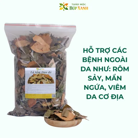 Lá tắm người dao đỏ sau sinh 1kg tốt cho phụ nữ sau sinh, lưu thông khí huyết, ngăn hậu sản Thảo Mộc Búp Xanh
