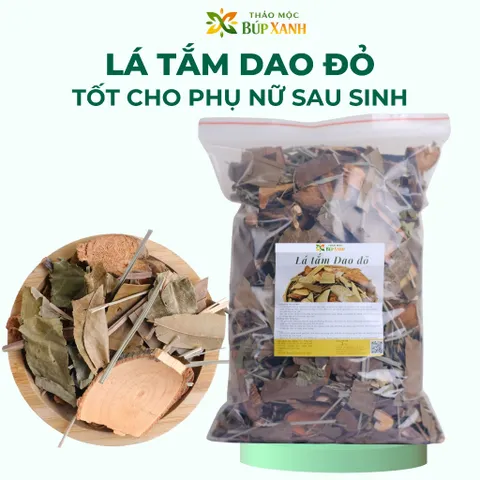 Lá tắm người dao đỏ sau sinh 1kg tốt cho phụ nữ sau sinh, lưu thông khí huyết, ngăn hậu sản Thảo Mộc Búp Xanh
