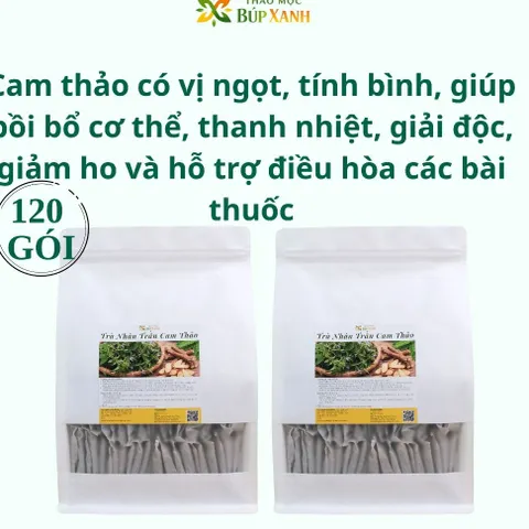 Trà nhân trần cam thảo 60 túi lọc thanh nhiệt, lợi mật thương hiệu Thảo mộc Búp xanh