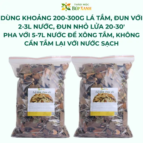Lá tắm người dao đỏ sau sinh 1kg tốt cho phụ nữ sau sinh, lưu thông khí huyết, ngăn hậu sản Thảo Mộc Búp Xanh