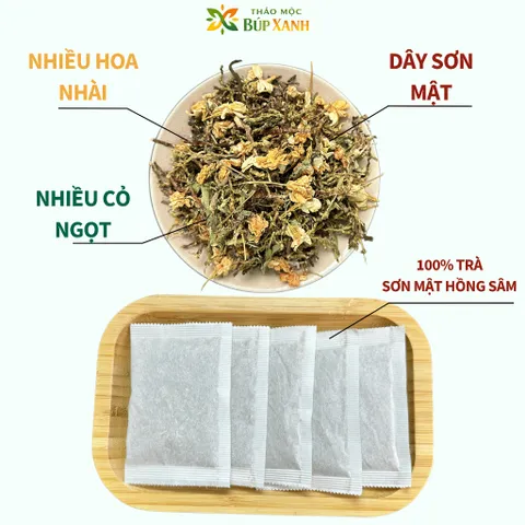 Trà Sơn Mật Hồng Sâm loại 1 pha trà hằng ngày, thơm mát, thanh nhiệt, ngủ ngon Thảo Mộc Búp Xanh