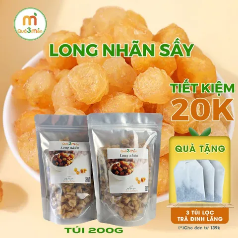 Long nhãn khô loại 1 long nhãn Hưng Yên 200g bổ khí huyết, an thần, tăng sức đề kháng Thảo Mộc Búp Xanh