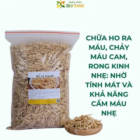 Rễ cỏ tranh sạch, bạch mao căn khô 500g và 1kg thanh nhiệt, lợi tiểu, giảm sốt, giảm viêm Thảo Mộc Búp Xanh