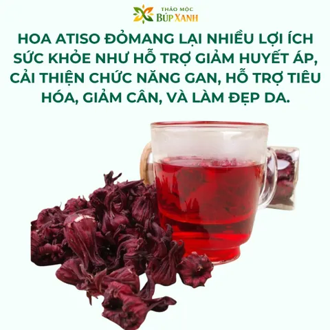 Atiso đỏ khô 1kg trà atiso sấy khô, ngâm đường, làm mứt, pha trà Thảo Mộc Búp Xanh