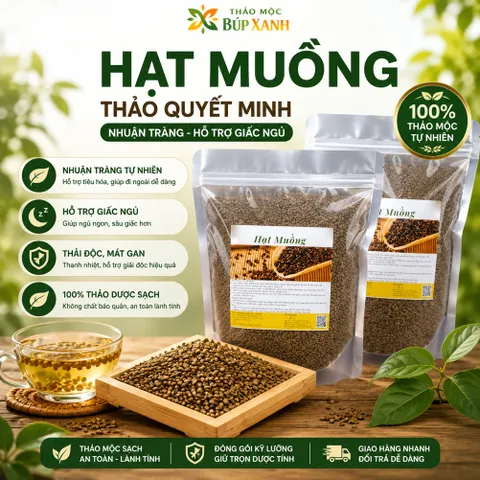 Hạt Muồng Sao Thơm 1kg, Thảo Quyết Minh nguyên chất, thanh nhiêt, sáng mắt Thảo Mộc Búp Xanh