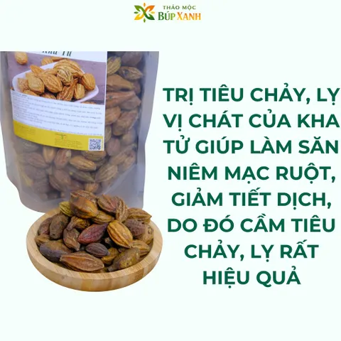 Quả Kha Tử Khô 1kg nguyên quả, kha tử ngậm ho, dùng nấu siro, hỗ trợ giảm đau họng khản tiếng Thảo Mộc Búp Xanh
