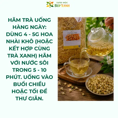 Hoa Nhài Khô Thảo Mộc Búp Xanh Túi 500gr và 1Kg