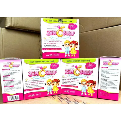 Zinc Sirof syrup bổ sung kẽm giúp bé ăn ngon ngủ tốt, tăng sức đề kháng bé thông minh, hỗ trợ kén ăn mil tui