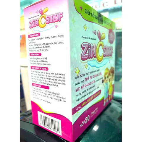 Zinc Sirof syrup bổ sung kẽm giúp bé ăn ngon ngủ tốt, tăng sức đề kháng bé thông minh, hỗ trợ kén ăn mil tui