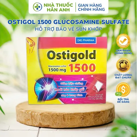 Ostigol 1500 Glucosamine Sulfate - Giúp Giảm đau Của Thoái Hoá Khớp Gối Nhẹ Và Trung Bình