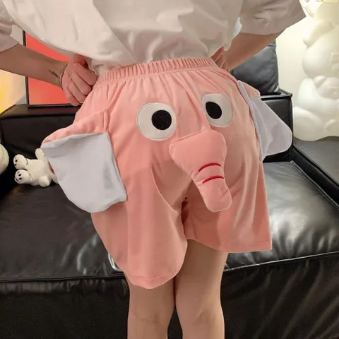 Quần đùi thun hình con voi, con lợn có còi bóp kêu ra tiếng ở vòi bông thú vị