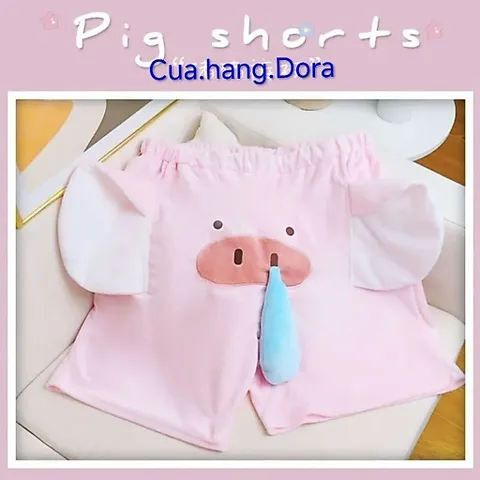 Quần đùi thun hình con voi, con lợn, con gà có còi kêu phát ra tiếng dễ thương cho người lớn và trẻ em
