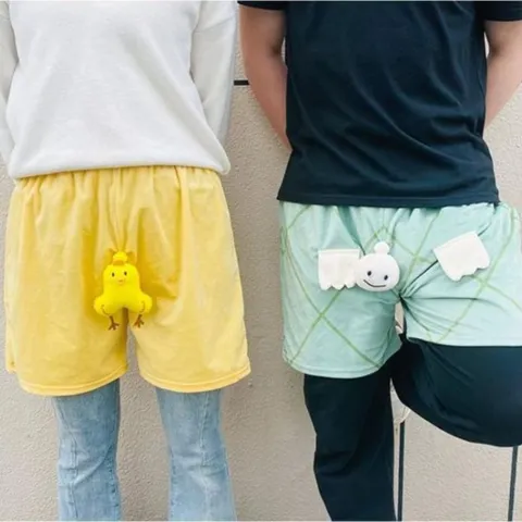 Quần đùi thun hình con voi, con lợn, con gà có còi kêu phát ra tiếng dễ thương cho người lớn và trẻ em