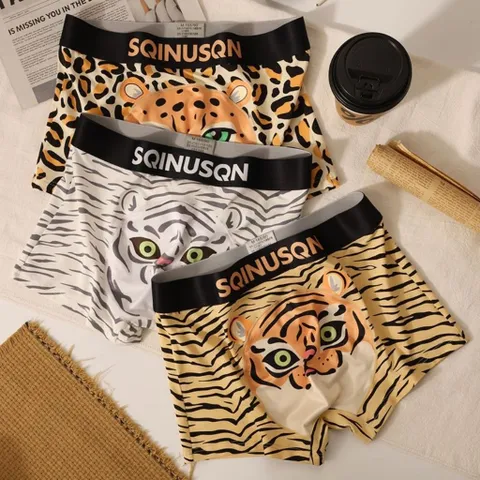 Quần sịp nam họa tiết hổ vằn, báo đốm dũng mãnh thoáng mát. Quần sịp đùi boxer nam họa hổ, báo tiết dễ thương.