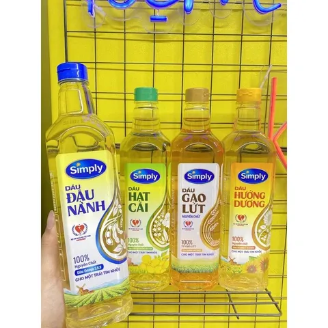 Dầu Gạo Dầu Ăn Gạo Lứt Simply Nguyên Chất 1L