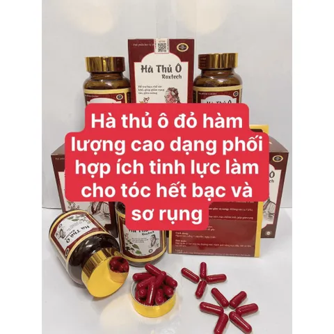 Hà thủ ô roxtech, biotin vitamin B5 giảm tóc bạc sớm, gãy rụng tóc giúp cho tóc chắc khỏe, làm đẹp da chốngg lãoo hóaa min