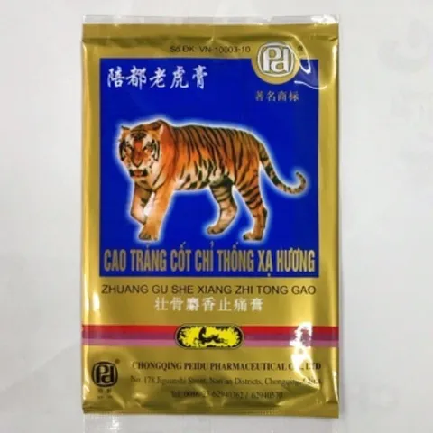 Cao Dán Con Cọp ( cao tráng cốt chỉ thống xạ hương ) Dán con cọp 7 chữ