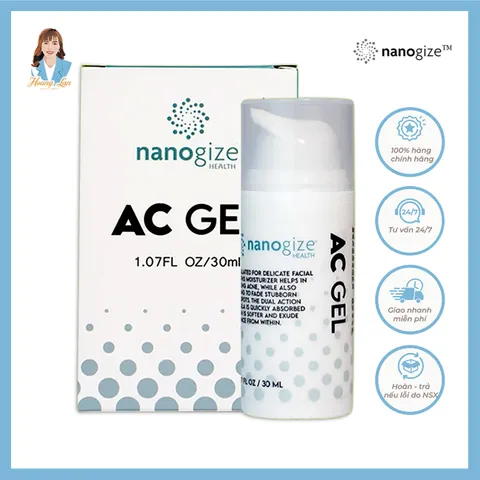 Gel hỗ trợ giảm mụn, mờ thâm New Zealand Nanogize AC Gel 2% BHA 30ml