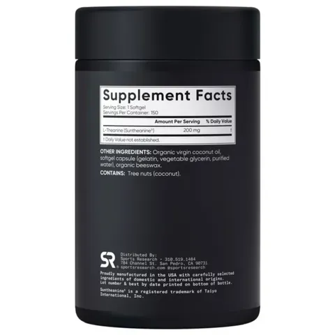Viên Uống L-Theanine Sports Research 200mg 150 Viên - Hỗ Trợ Giảm Căng Thẳng, Tăng Tập Trung, Ngủ Ngon - Hàng Mỹ Chính Hãng 824908