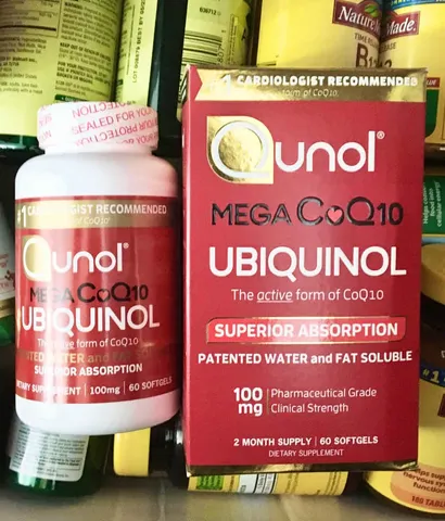 Bổ sung CoQ10 cho tim Ubiquinol Qunol Mega CoQ10 Ubiquinol 100mg 60 viên