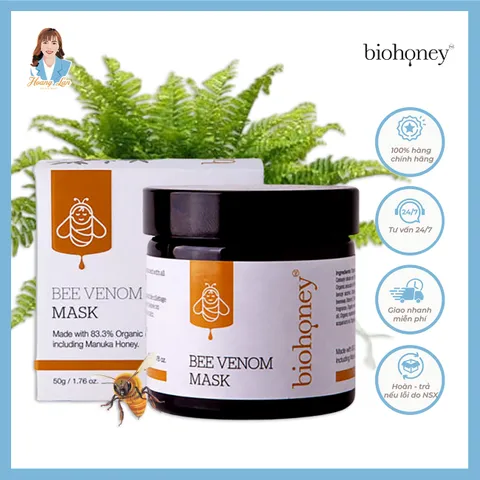 Mặt nạ nọc ong dạng kem giúp săn chắc da New Zealand Biohoney Bee Venom Mask 50g