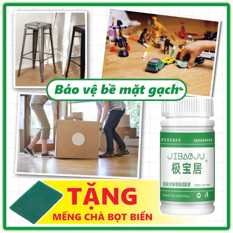 Tẩy Vết xước Gạch JIBAOJU, bột tẩy đa năng hộp 100g - Tẩy xước gạch men, bồn cầu, bồn tắm, vết trầy do chân chống