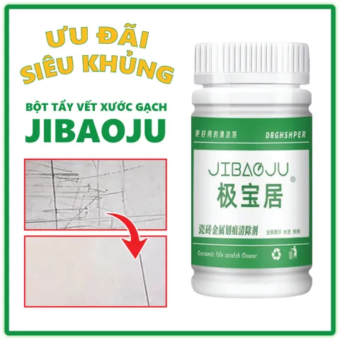 Tẩy Vết xước Gạch JIBAOJU, bột tẩy đa năng hộp 100g - Tẩy xước gạch men, bồn cầu, bồn tắm, vết trầy do chân chống